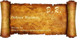 Dobsa Razmus névjegykártya
